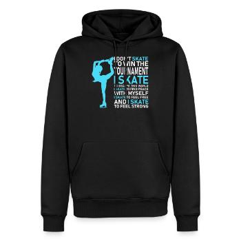 Patinage sur glace échapper à moi-même - Sweat à capuche Premium bio Homme - noir - Devant - Nico (187cm)