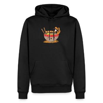 Ramen japanische Nudelsuppe - Männer Premium Bio Hoodie - Schwarz - Vorne - Nico (187cm)