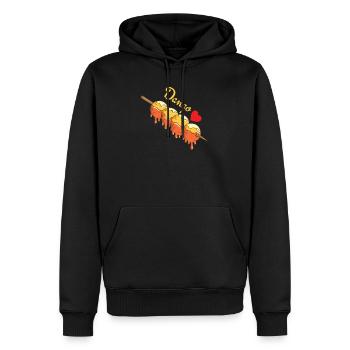 Dango mochiko Reisklößchen - Männer Premium Bio Hoodie - Schwarz - Vorne - Nico (187cm)