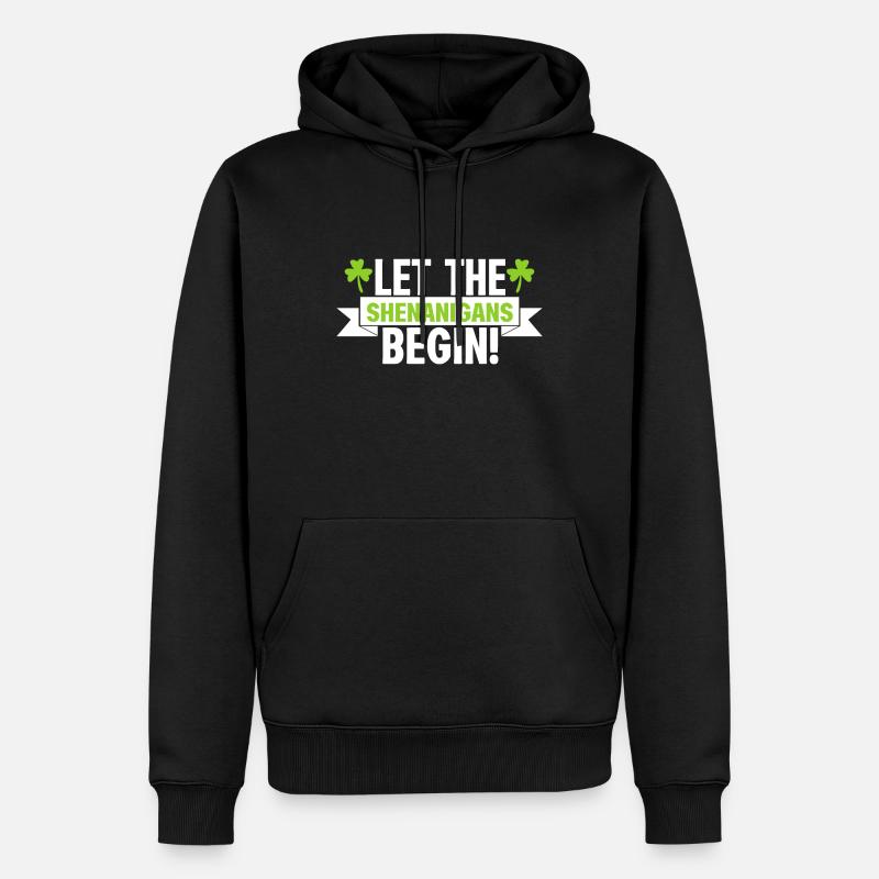 Irish Shenanigans - Männer Premium Bio Hoodie - Schwarz