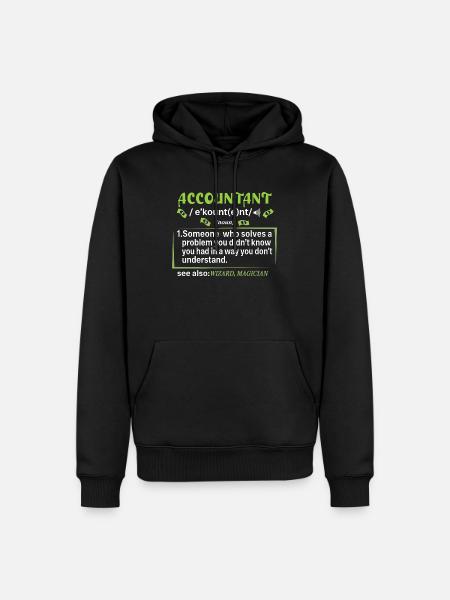 Accountant in Accrual world - Männer Premium Bio Hoodie - Schwarz