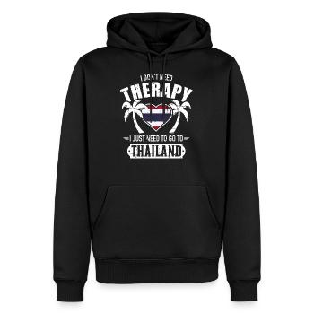 Thailand - Männer Premium Bio Hoodie - Schwarz - Vorne - Nico (187cm)