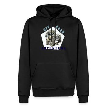Offroad-Auto Oldtimer alter Retro-Klassiker - Männer Premium Bio Hoodie - Schwarz - Vorne - Nico (187cm)