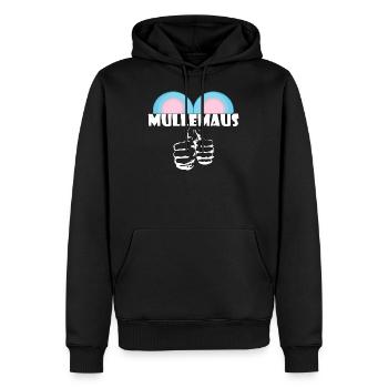 Kosename Mullemaus Geschenkidee - Männer Premium Bio Hoodie - Schwarz - Vorne - Nico (187cm)