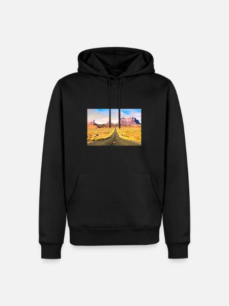 USA Nature Design - Sweat à capuche Premium bio Homme - noir