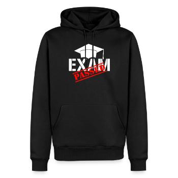 Examen réussi. - Sweat à capuche Premium bio Homme - noir - Devant - Nico (187cm)