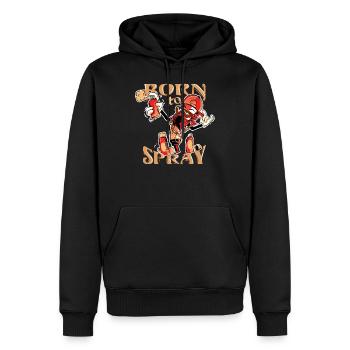 Born to Spray Graffiti - Men’s Premium Organic Hoodie - black - Front - Nico (187cm)