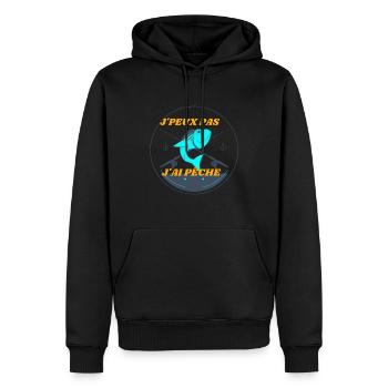 JE PEUX PAS J'AI PÊCHE - Sweat à capuche Premium bio Homme - noir - Devant - Nico (187cm)
