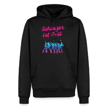 Schlager Geil Party Popmusik Tanzmusik Gesche - Männer Premium Bio Hoodie - Schwarz - Vorne - Nico (187cm)