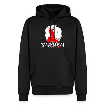 Balançoire d'épée de samouraï - Sweat à capuche Premium bio Homme - noir - Devant - Nico (187cm)