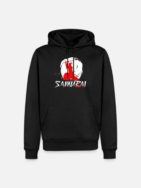 Balançoire d'épée de samouraï - Sweat à capuche Premium bio Homme - noir