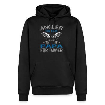 Angler Angeln Papa Vater Familie - Männer Premium Bio Hoodie - Schwarz - Vorne - Nico (187cm)