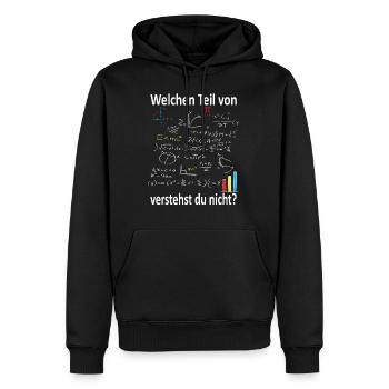 Mathematik Lehrer Welchen Teil von Mathe - Männer Premium Bio Hoodie - Schwarz - Vorne - Nico (187cm)