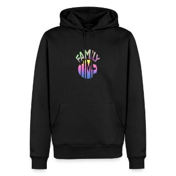 Zeit für die Familie - Männer Premium Bio Hoodie - Schwarz - Vorne - Nico (187cm)