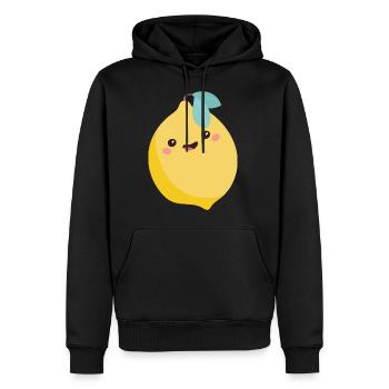 citron - Sweat à capuche Premium bio Homme - noir - Devant - Nico (187cm)
