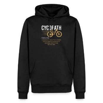 Déguisement de psychopathe cycliste en plein air Cycopathe - Sweat à capuche Premium bio Homme - noir - Devant - Nico (187cm)
