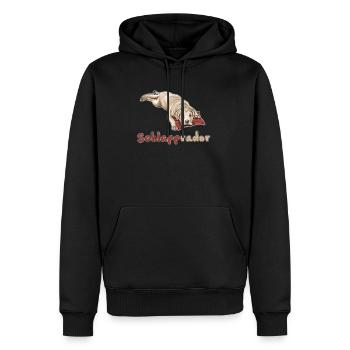 schlapprador - Männer Premium Bio Hoodie - Schwarz - Vorne - Nico (187cm)