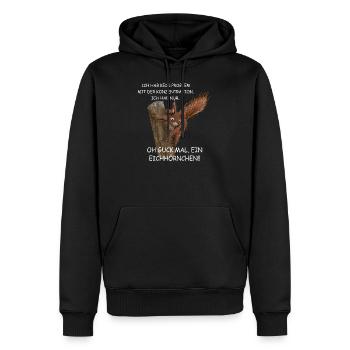 Eichhörnchen squirrel Design ADHS - Männer Premium Bio Hoodie - Schwarz - Vorne - Nico (187cm)