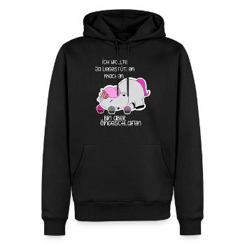 Faules Einhorn Lustige Sprüche - Männer Premium Bio Hoodie - Schwarz - Vorne - Nico (187cm)