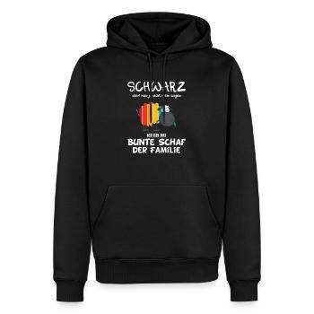 Das bunte Schaf der Familie Guy - Männer Premium Bio Hoodie - Schwarz - Vorne - Nico (187cm)