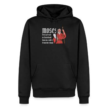 Moses First Person to Download Data from a Cloud - Männer Premium Bio Hoodie - Schwarz - Vorne - Nico (187cm)