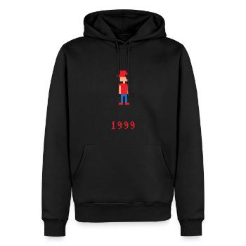 Born 1999 - Männer Premium Bio Hoodie - Schwarz - Vorne - Nico (187cm)