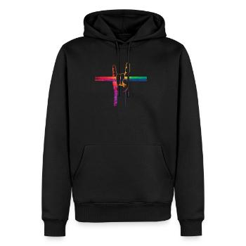 Drummer Drums Drummer Drumstick Gift - Sweat à capuche Premium bio Homme - noir - Devant - Nico (187cm)