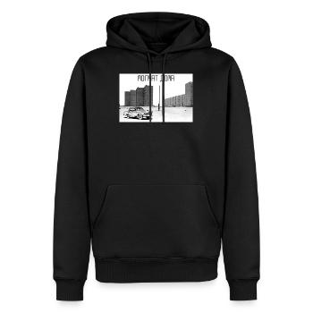 Molchat Doma - Männer Premium Bio Hoodie - Schwarz - Vorne - Nico (187cm)