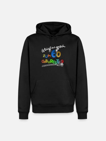 60. Geburtstag Geburtstagsgeschenk - Männer Premium Bio Hoodie - Schwarz