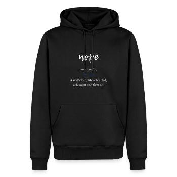 Nope (decided no) Convoluted Edition Black - Men’s Premium Organic Hoodie - black - Front - Nico (187cm)
