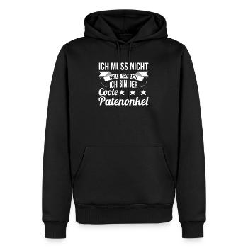 Patenkind Patenonkel Geschenkidee Geschenk Spruch - Männer Premium Bio Hoodie - Schwarz - Vorne - Nico (187cm)
