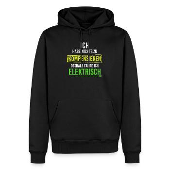Elektroauto Elektro Auto Fahrer elektrisch - Männer Premium Bio Hoodie - Schwarz - Vorne - Nico (187cm)