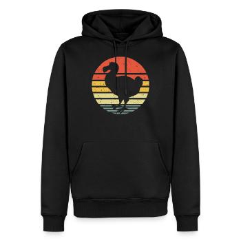 Dodo vintage - Sweat à capuche Premium bio Homme - noir - Devant - Nico (187cm)