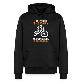 VTTistes VTT VTT - Sweat à capuche Premium bio Homme - noir - Devant - Nico (187cm)