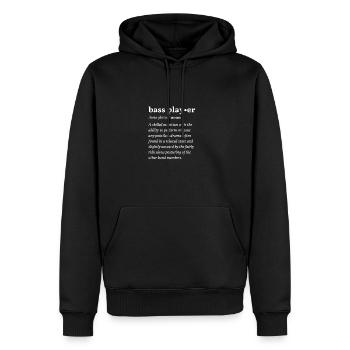 Bass Player (Bassist) Clean Edition Black - Männer Premium Bio Hoodie - Schwarz - Vorne - Nico (187cm)