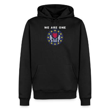 L'Europe ensemble, nous sommes forts! Nous sommes une seule UE! - Sweat à capuche Premium bio Homme - noir - Devant - Nico (187cm)