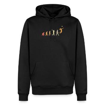 Volleyball evolution gift - Men’s Premium Organic Hoodie - black - Front - Nico (187cm)