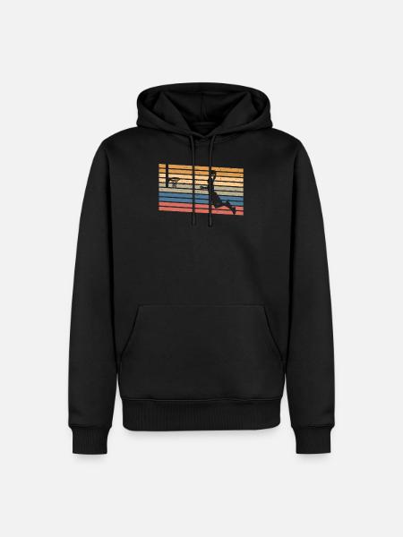Vintage Basketball Ballsport Geschenk - Männer Premium Bio Hoodie - Schwarz