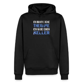 Heimwerker Werkstatt Keller statt Therapie - Männer Premium Bio Hoodie - Schwarz - Vorne - Nico (187cm)