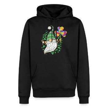 Autism Awareness Gnomes Shamro... Autism Awareness - Männer Premium Bio Hoodie - Schwarz - Vorne - Nico (187cm)
