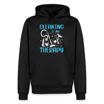 Haushalt Hausfrauen Putzen Putzfrau Geschenk - Männer Premium Bio Hoodie - Schwarz - Vorne - Nico (187cm)