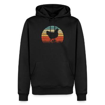 Poulet poulailler poulailler ferme - Sweat à capuche Premium bio Homme - noir - Devant - Nico (187cm)