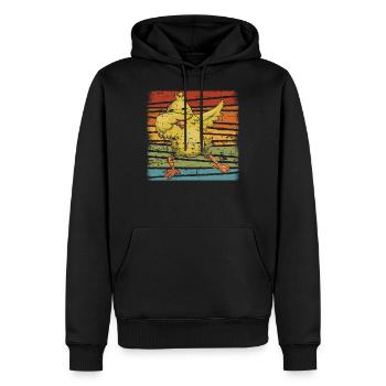 Chicken chickens - Men’s Premium Organic Hoodie - black - Front - Nico (187cm)