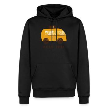 ROAD TRIP - Männer Premium Bio Hoodie - Schwarz - Vorne - Nico (187cm)