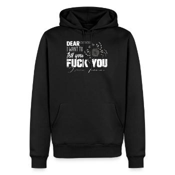 Cancer vaincre le cadeau combattant maladie Leucémie - Sweat à capuche Premium bio Homme - noir - Devant - Nico (187cm)