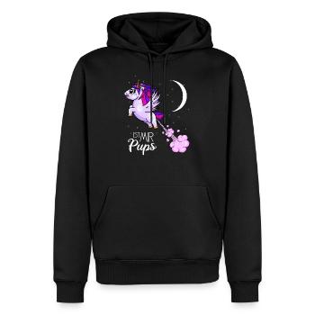Ist mir Pups Einhorn Pups - Männer Premium Bio Hoodie - Schwarz - Vorne - Nico (187cm)