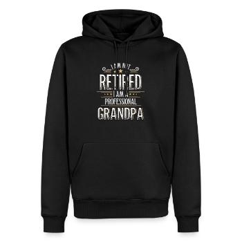 I am not retired I am grandpa - Männer Premium Bio Hoodie - Schwarz - Vorne - Nico (187cm)