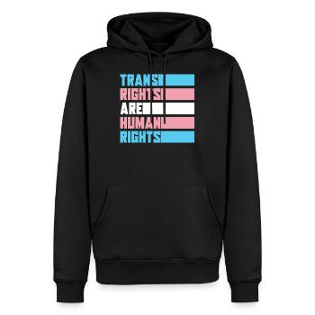 Trans Égalité des droits LGBT Transgenres - Sweat à capuche Premium bio Homme - noir - Devant - Nico (187cm)
