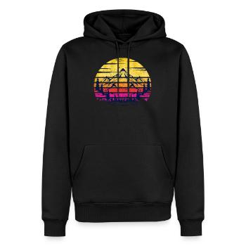 Wanderer Sport Geschenk Wandern - Männer Premium Bio Hoodie - Schwarz - Vorne - Nico (187cm)