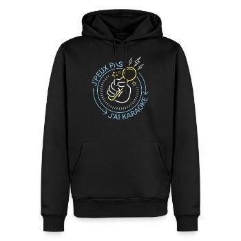Ich habe karaoke. - Männer Premium Bio Hoodie - Schwarz - Vorne - Nico (187cm)